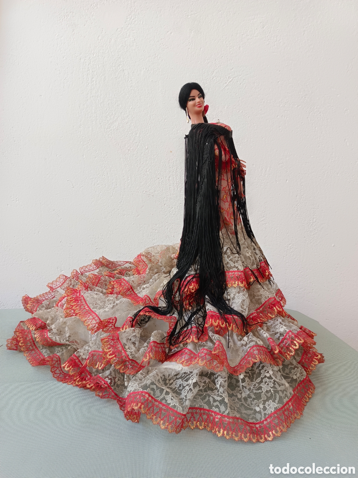 Mu&ntilde;ecas espa&ntilde;olas modernas: Antigua mu&ntilde;eca flamenca 46cm - Foto 1