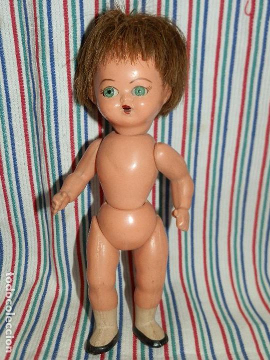 Poup&eacute;es Espagnoles Modernes: ANTIGUA MU&Ntilde;ECA GV, MU&Ntilde;EQUITA CELULOIDE, 19 CM