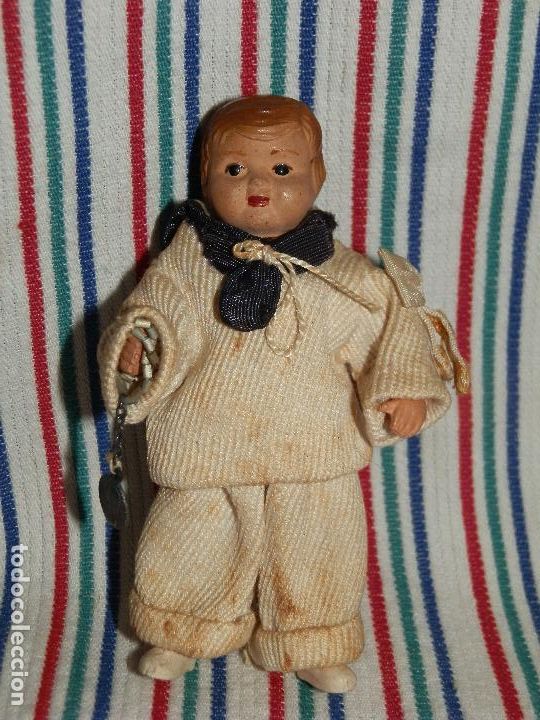 Mu&ntilde;ecas espa&ntilde;olas modernas: ANTIGUA MU&Ntilde;ECA COMUNION CELULOIDE, 9 CM - Foto 1
