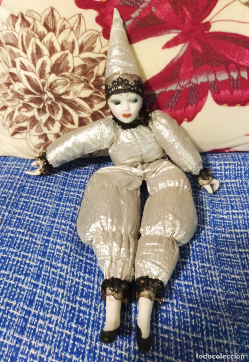 Mu&ntilde;ecas espa&ntilde;olas modernas: Mu&ntilde;eca arlequ&iacute;n porcelana - Foto 1