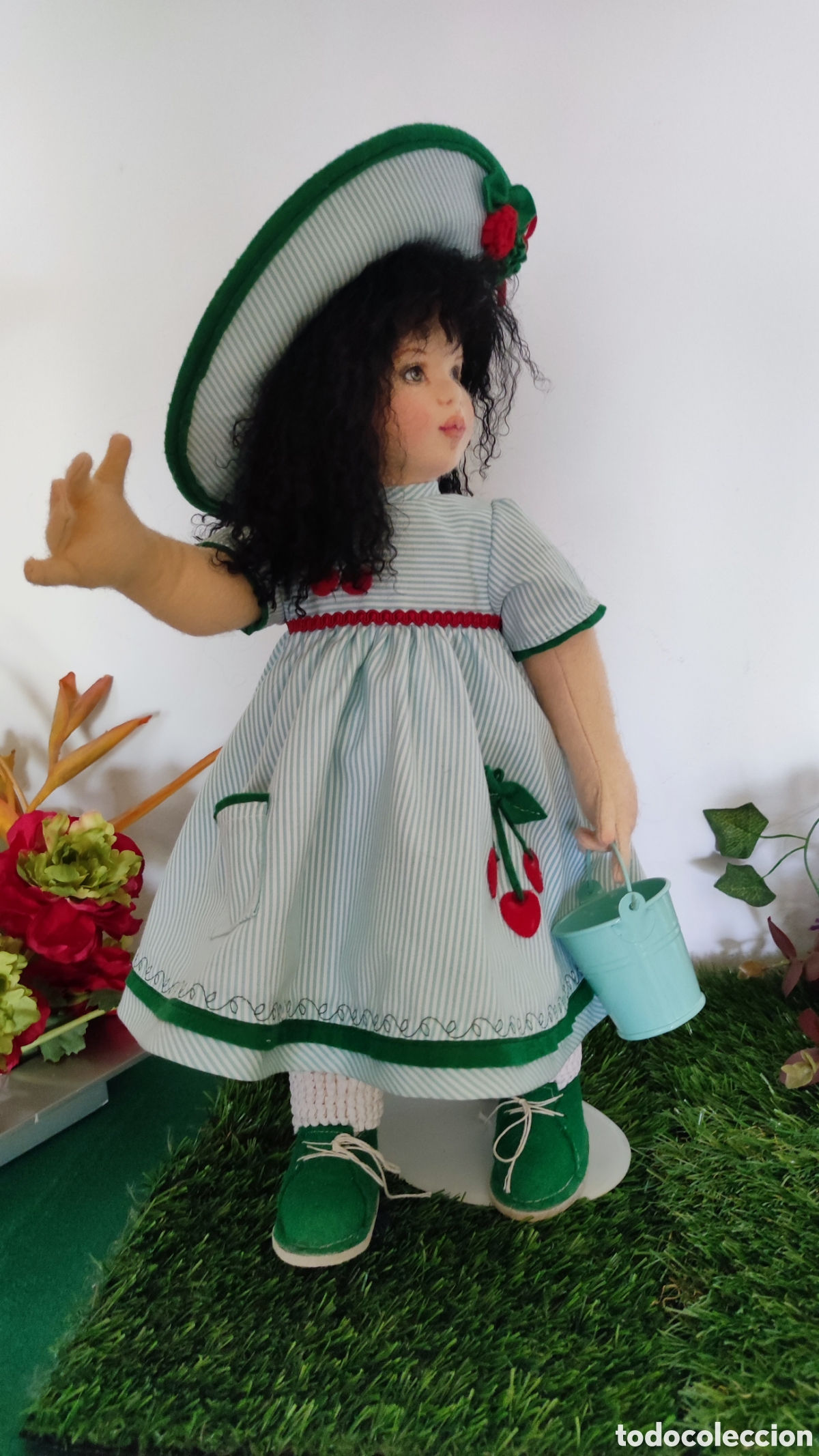 Mu&ntilde;ecas espa&ntilde;olas modernas: Mu&ntilde;eca de fieltro mide 44cm - Foto 6