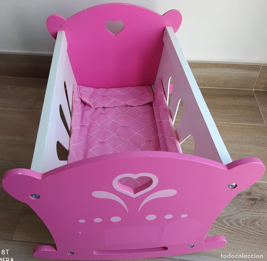 Mu&ntilde;ecas espa&ntilde;olas modernas: CUNA DE MADERA PARA MU&Ntilde;ECAS - 50 cm - Foto 1
