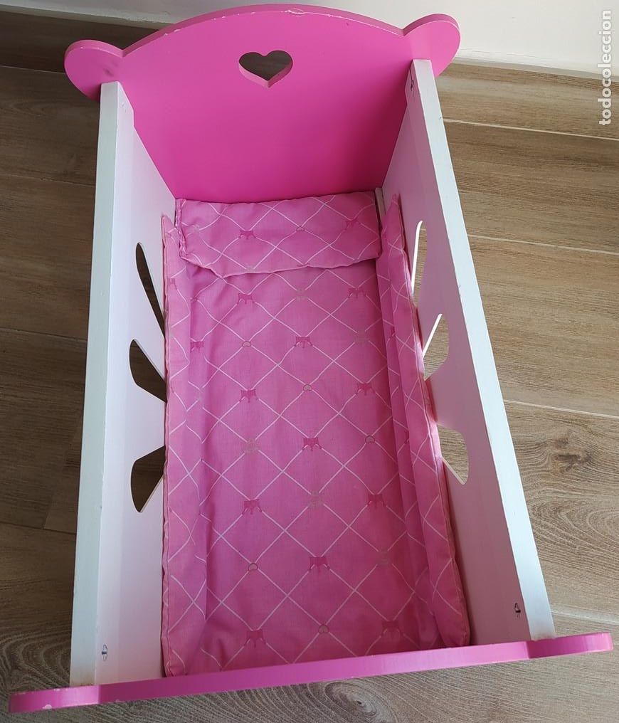 Mu&ntilde;ecas espa&ntilde;olas modernas: CUNA DE MADERA PARA MU&Ntilde;ECAS - 50 cm - Foto 2