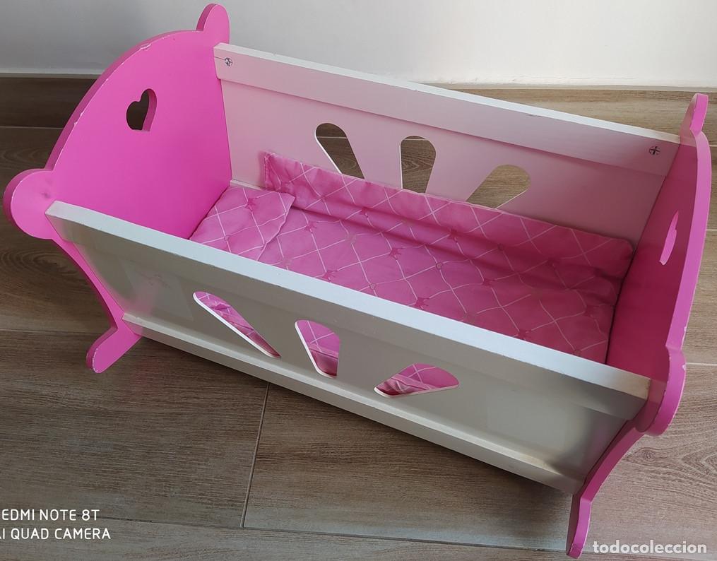 Mu&ntilde;ecas espa&ntilde;olas modernas: CUNA DE MADERA PARA MU&Ntilde;ECAS - 50 cm - Foto 4