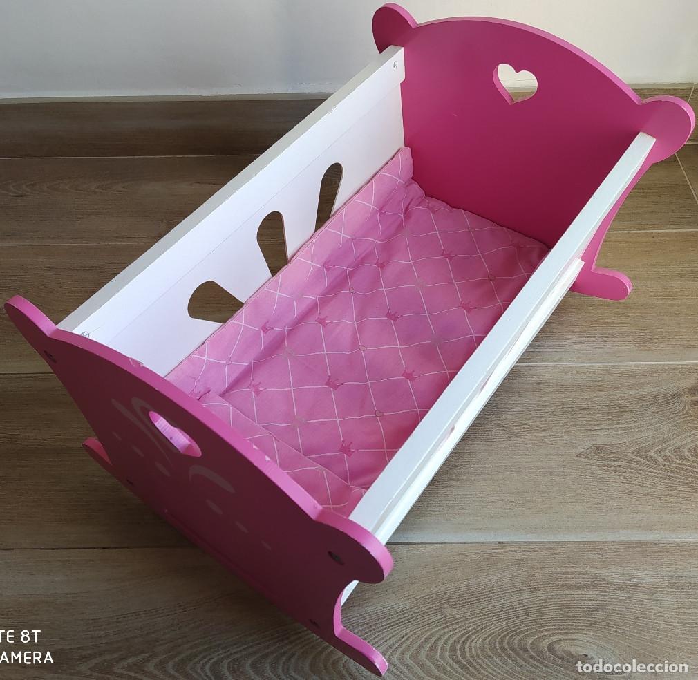 Mu&ntilde;ecas espa&ntilde;olas modernas: CUNA DE MADERA PARA MU&Ntilde;ECAS - 50 cm - Foto 5