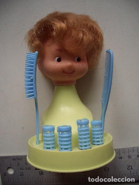 Mu&ntilde;ecas Espa&ntilde;olas Modernas: Cabeza de mu&ntilde;eca para peluquer&iacute;a. A&ntilde;os 60
