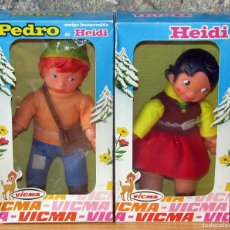 Bambole Spagnole Moderne: ANTIGUOS MUÑECOS HEIDI Y PEDRO, DE VICMA - NUEVOS Y EN SUS CAJAS ORIGINALES