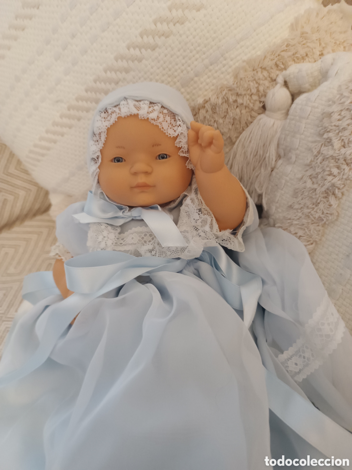 Mu&ntilde;ecas espa&ntilde;olas modernas: Mu&ntilde;eca beb&eacute; traje bautizo. As&iacute; - Foto 2