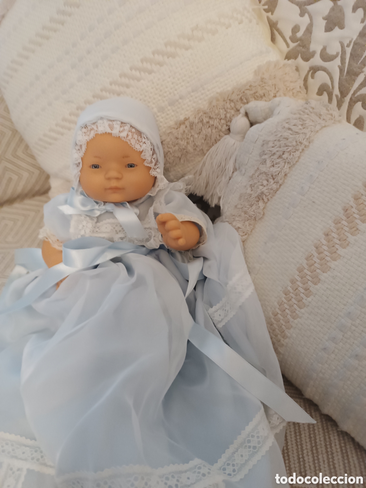 Mu&ntilde;ecas espa&ntilde;olas modernas: Mu&ntilde;eca beb&eacute; traje bautizo. As&iacute; - Foto 5