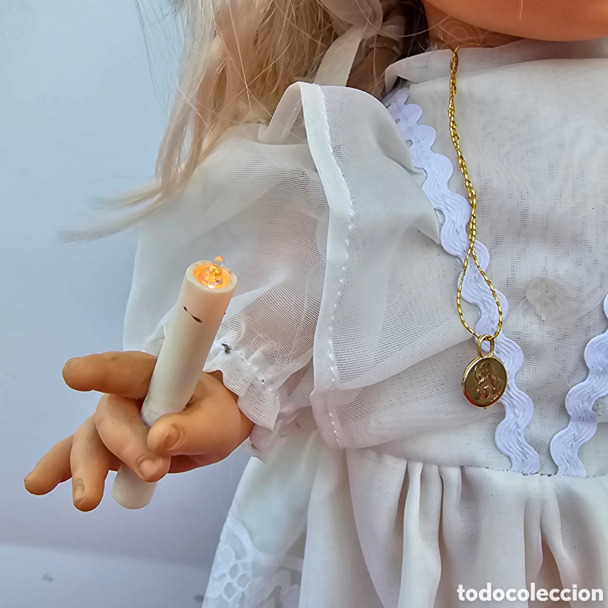 Mu&ntilde;ecas espa&ntilde;olas modernas: MU&Ntilde;ECA COMUNION B.B,FUNCIONA VELA. - Foto 2