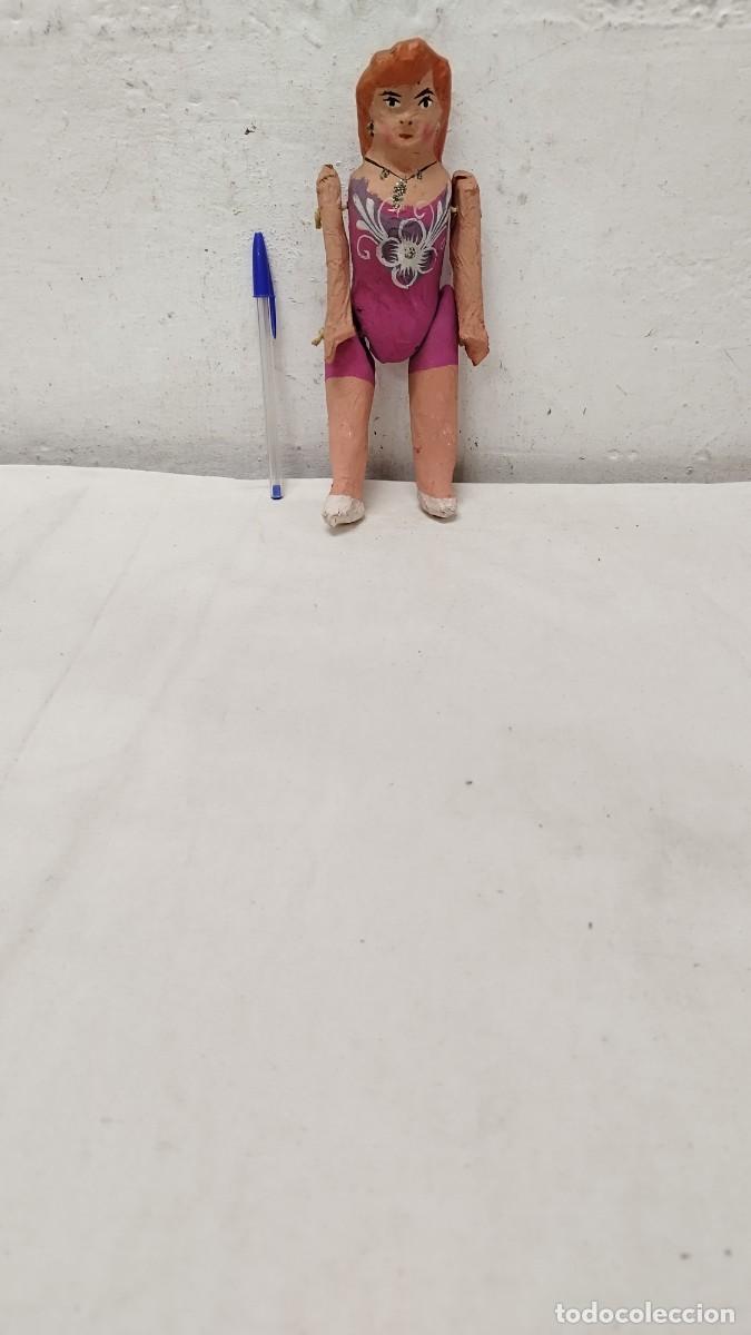 Mu&ntilde;ecas Espa&ntilde;olas Modernas: Antigua mu&ntilde;eca de papel march&eacute;,artesanal Mediados Siglo.XX