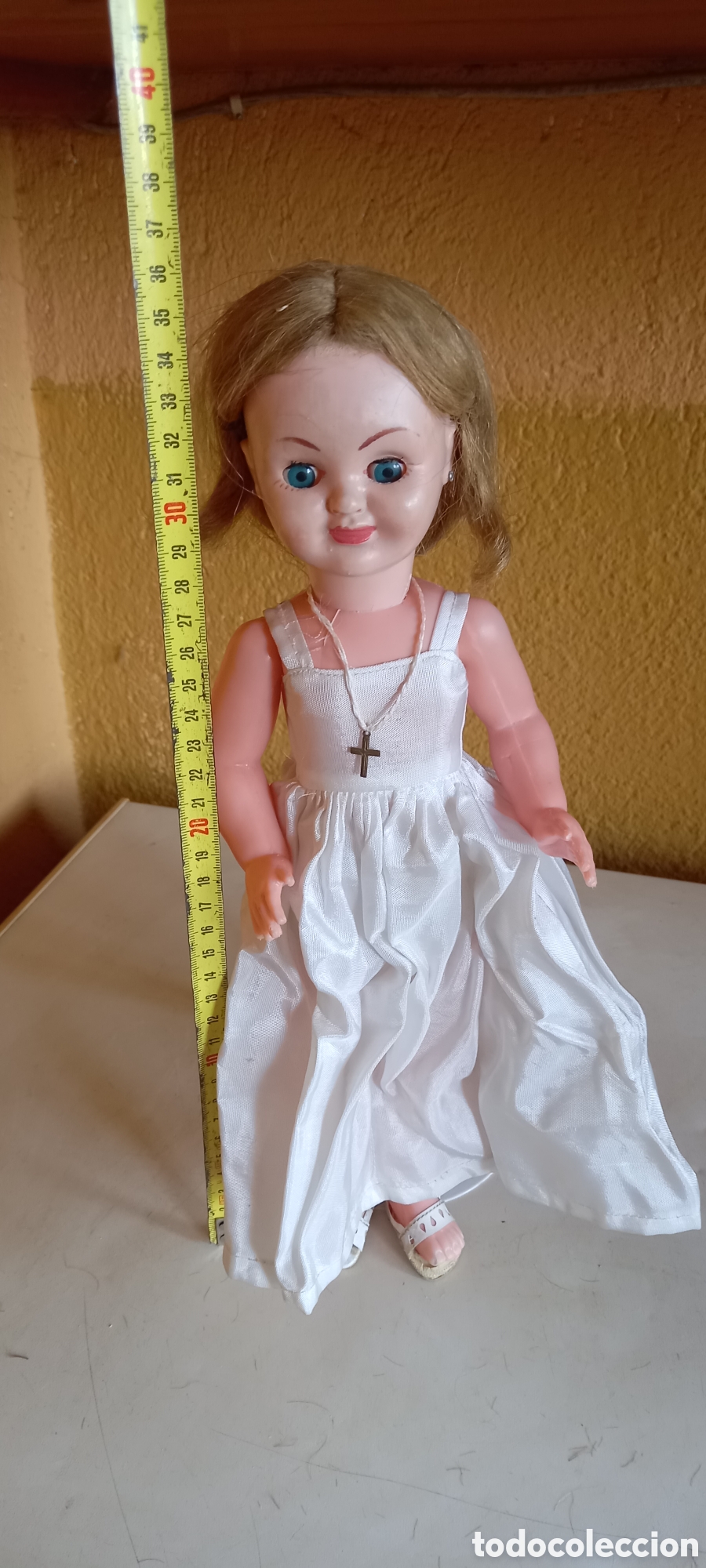Mu&ntilde;ecas espa&ntilde;olas modernas: ANTIGUA MU&Ntilde;ECA DE COMUNION MIDE 36CM APROX - Foto 2