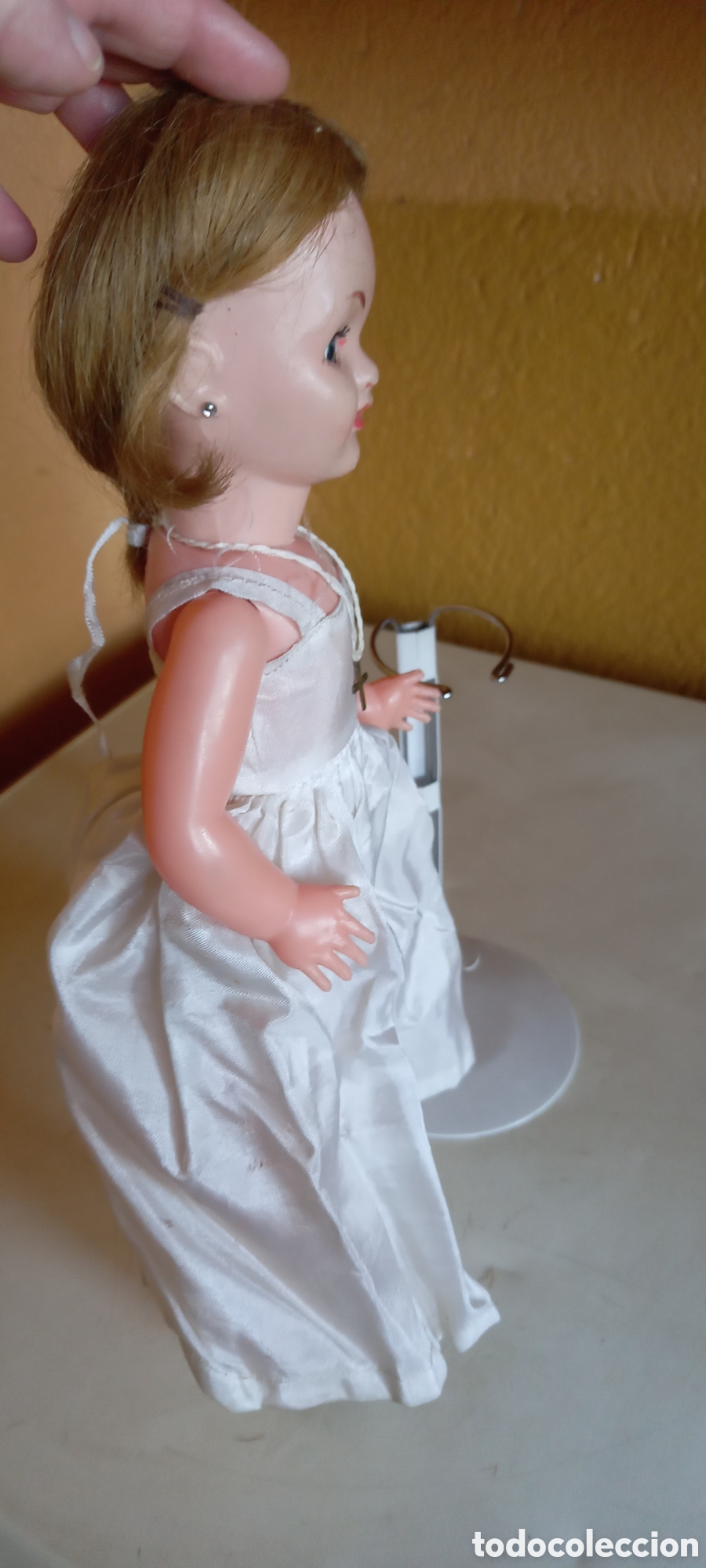 Mu&ntilde;ecas espa&ntilde;olas modernas: ANTIGUA MU&Ntilde;ECA DE COMUNION MIDE 36CM APROX - Foto 8