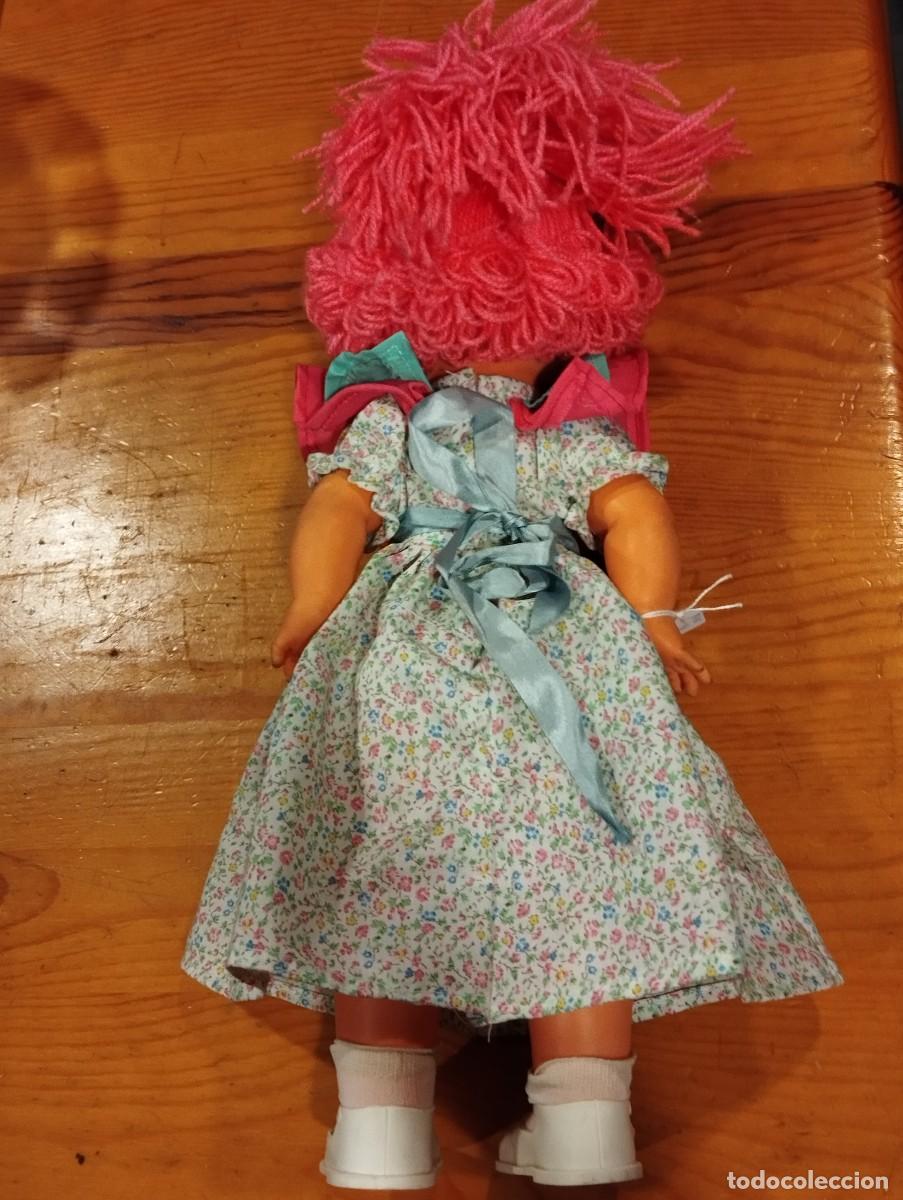 Mu&ntilde;ecas espa&ntilde;olas modernas: MU&Ntilde;ECA MARCA &rdquo;BB&rdquo; DE PELO COLOR ROSA. - Foto 2