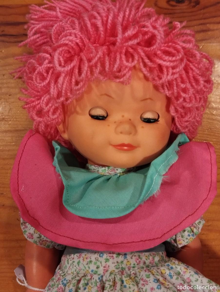 Mu&ntilde;ecas espa&ntilde;olas modernas: MU&Ntilde;ECA MARCA &rdquo;BB&rdquo; DE PELO COLOR ROSA. - Foto 3