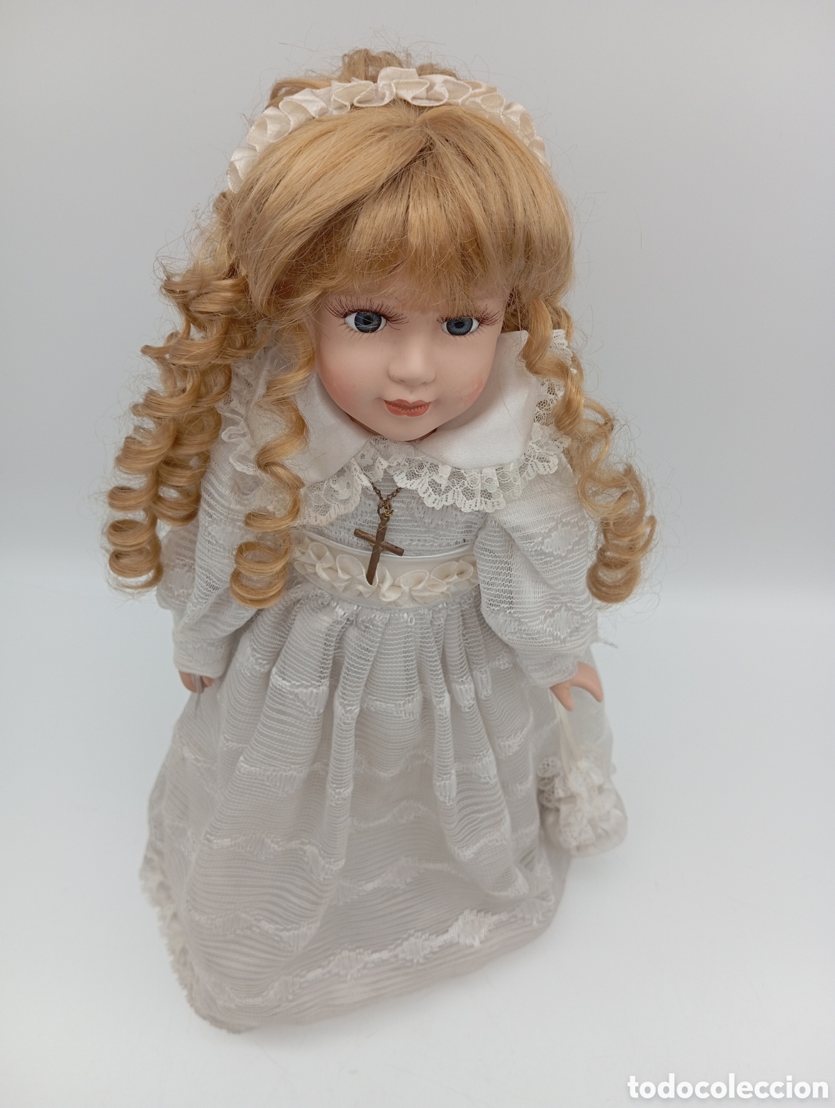 Mu&ntilde;ecas espa&ntilde;olas modernas: Mu&ntilde;eca porcelana de primera comuni&oacute;n - Foto 5