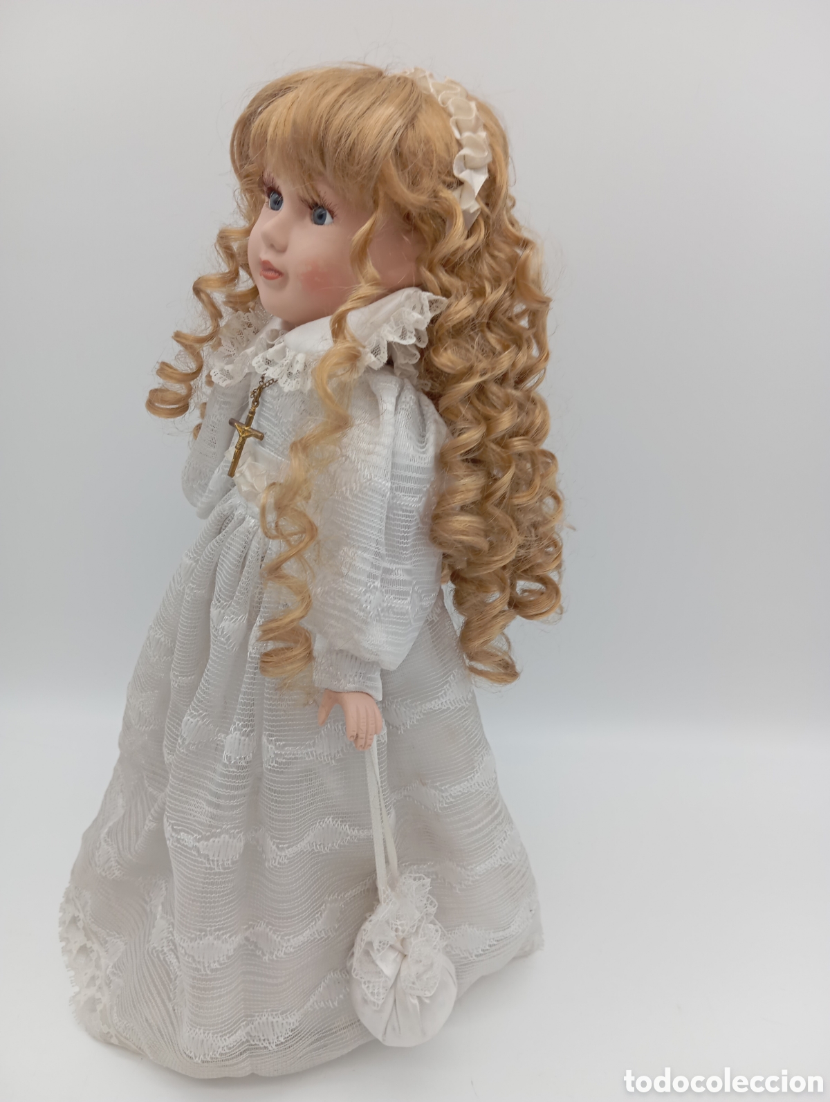 Mu&ntilde;ecas espa&ntilde;olas modernas: Mu&ntilde;eca porcelana de primera comuni&oacute;n - Foto 8
