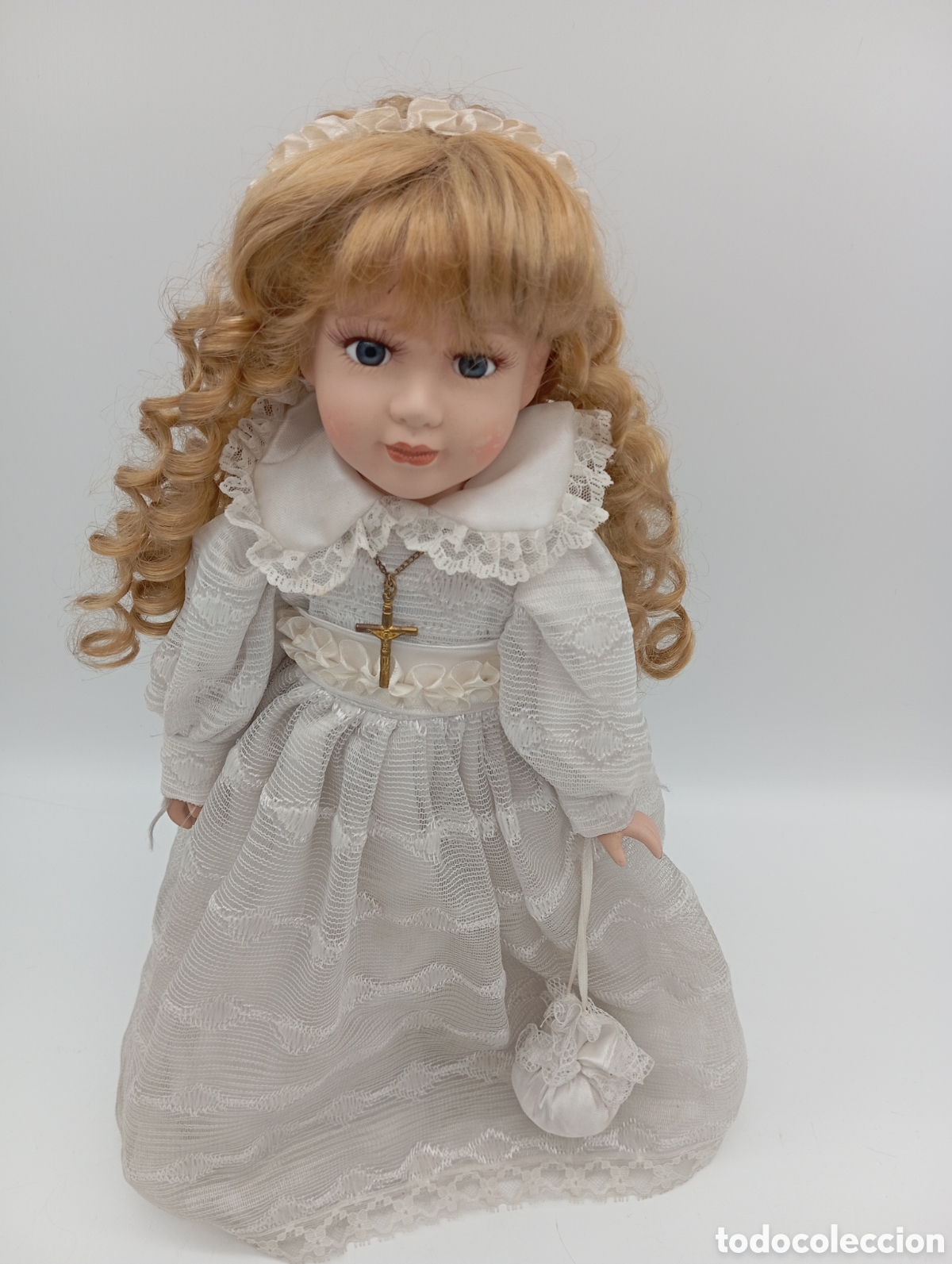 Mu&ntilde;ecas espa&ntilde;olas modernas: Mu&ntilde;eca porcelana de primera comuni&oacute;n - Foto 1