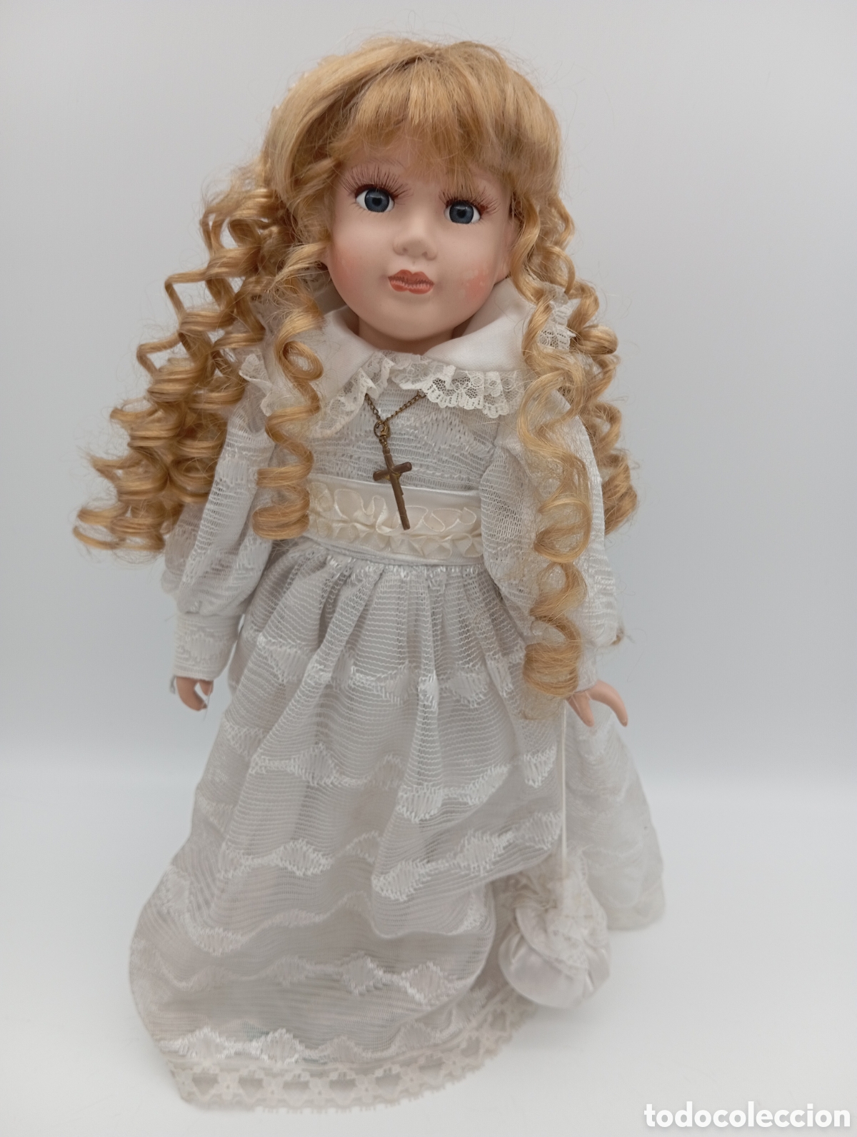 Mu&ntilde;ecas espa&ntilde;olas modernas: Mu&ntilde;eca porcelana de primera comuni&oacute;n - Foto 2