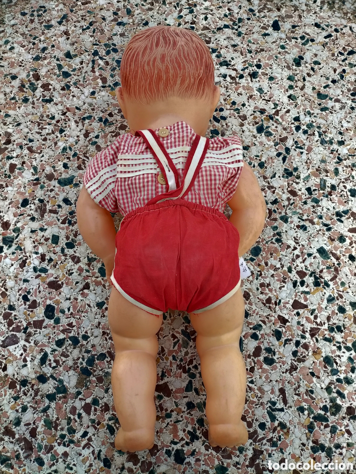 Mu&ntilde;ecas espa&ntilde;olas modernas: Mu&ntilde;eco de pl&aacute;stico con ropa roja antiguo celuloide - Foto 7