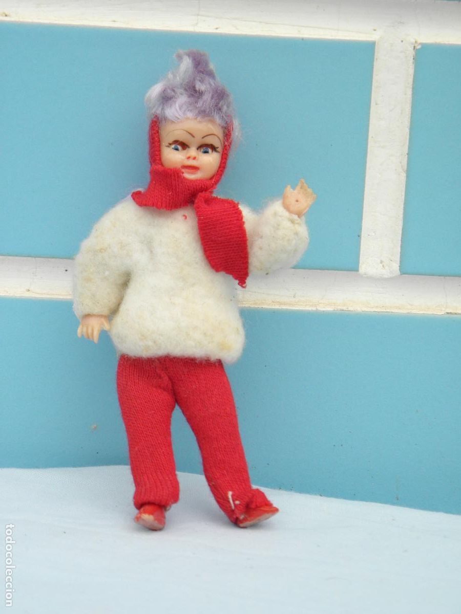 Mu&ntilde;ecas espa&ntilde;olas modernas: Antigua mu&ntilde;eca de celuloide articulada - Foto 1