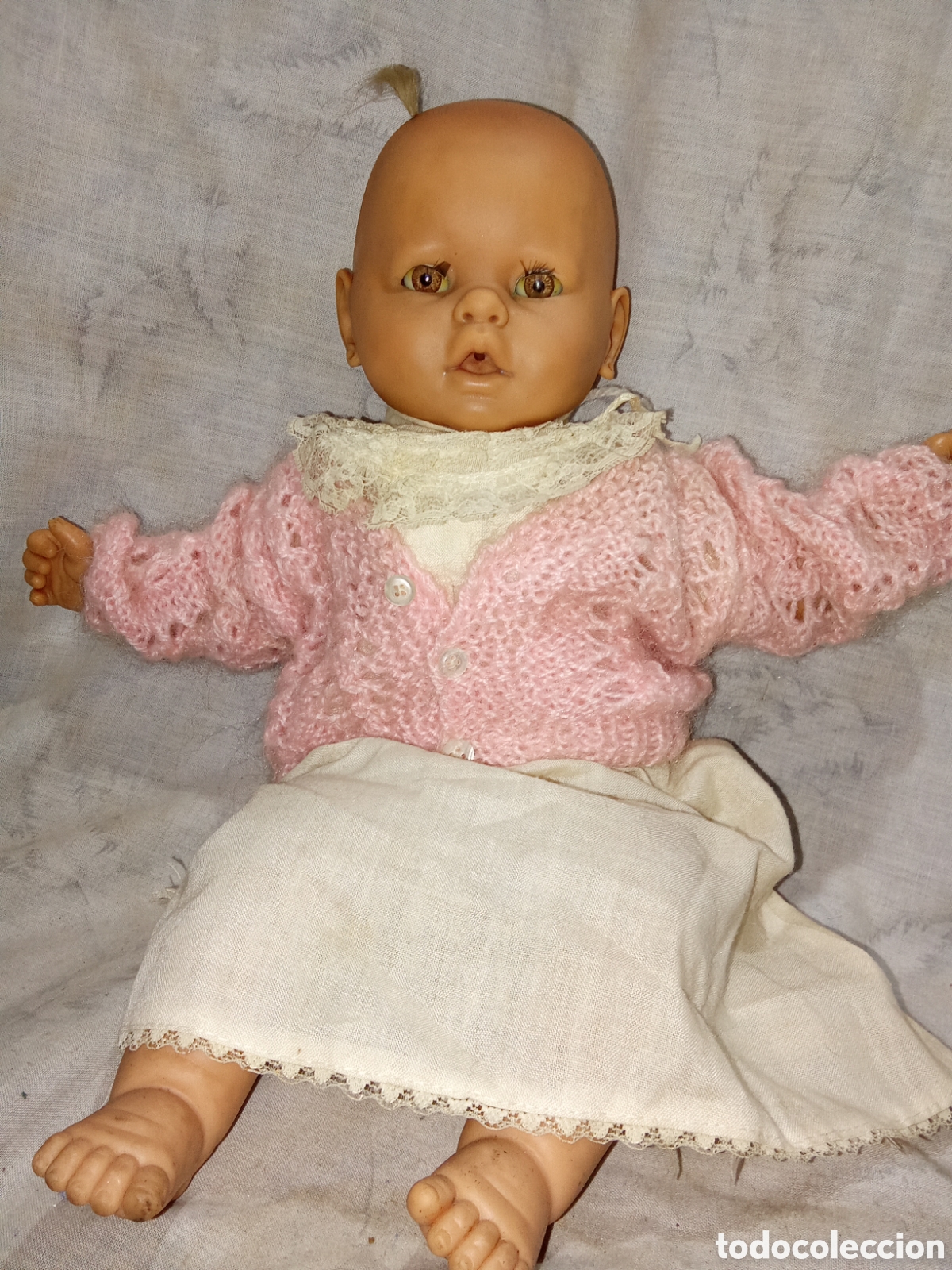 Mu&ntilde;ecas espa&ntilde;olas modernas: SIMP&Aacute;TICA MU&Ntilde;ECA B.B DE OJOS MARRONES A PILAS - Foto 1