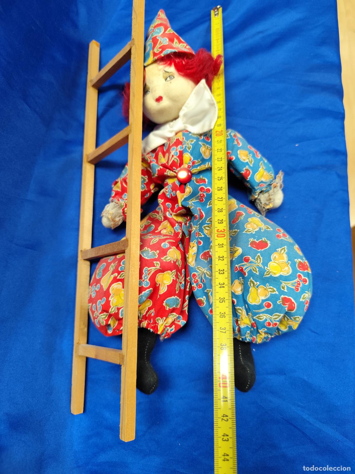 Mu&ntilde;ecas espa&ntilde;olas modernas: MU&Ntilde;ECA MARCA ESPA&Ntilde;OLA PAYASO CON ESCALERA - Foto 4