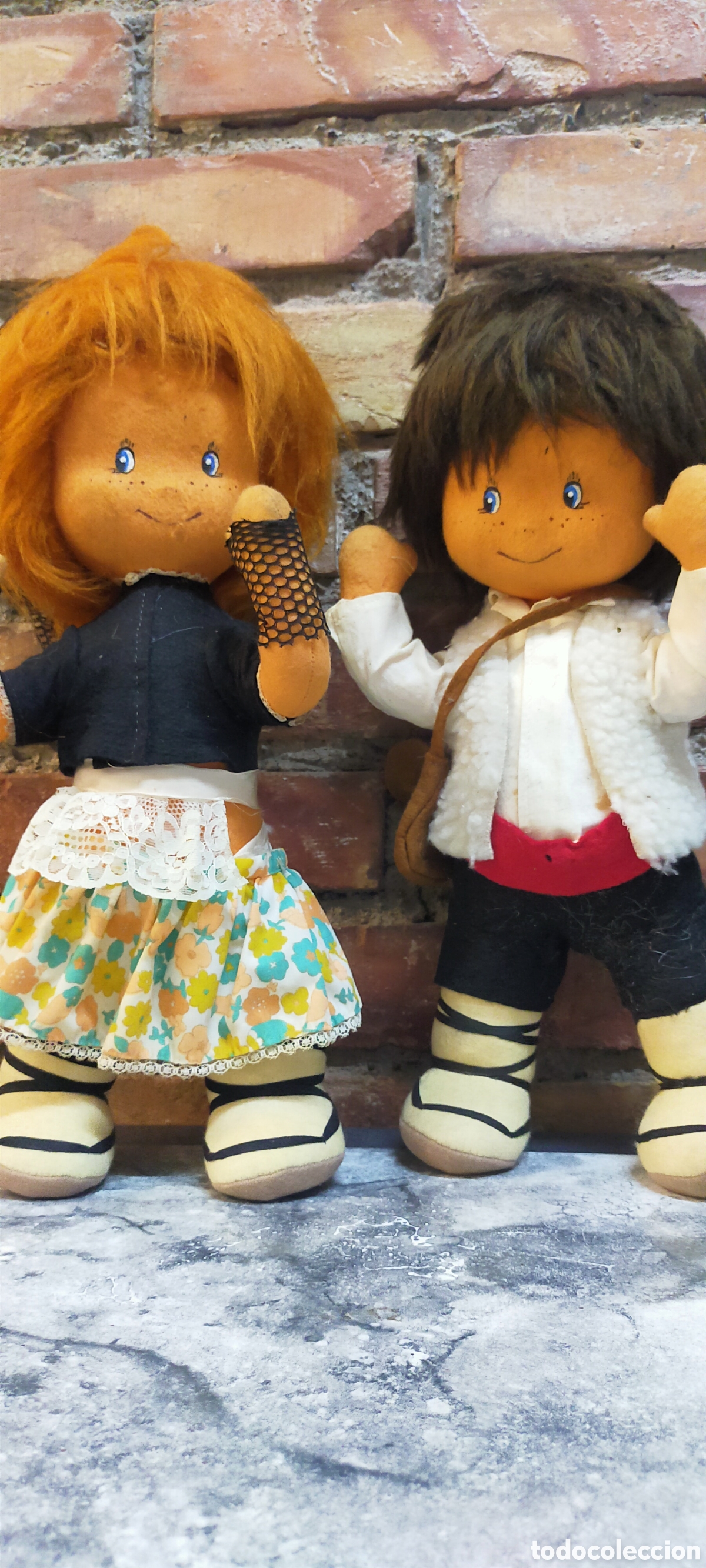 Mu&ntilde;ecas espa&ntilde;olas modernas: Dos mu&ntilde;ecos de trapo , catalanes - Foto 1