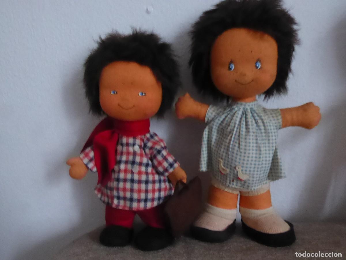 Mu&ntilde;ecas espa&ntilde;olas modernas: Pareja de mu&ntilde;ecos de fieltro - Foto 1