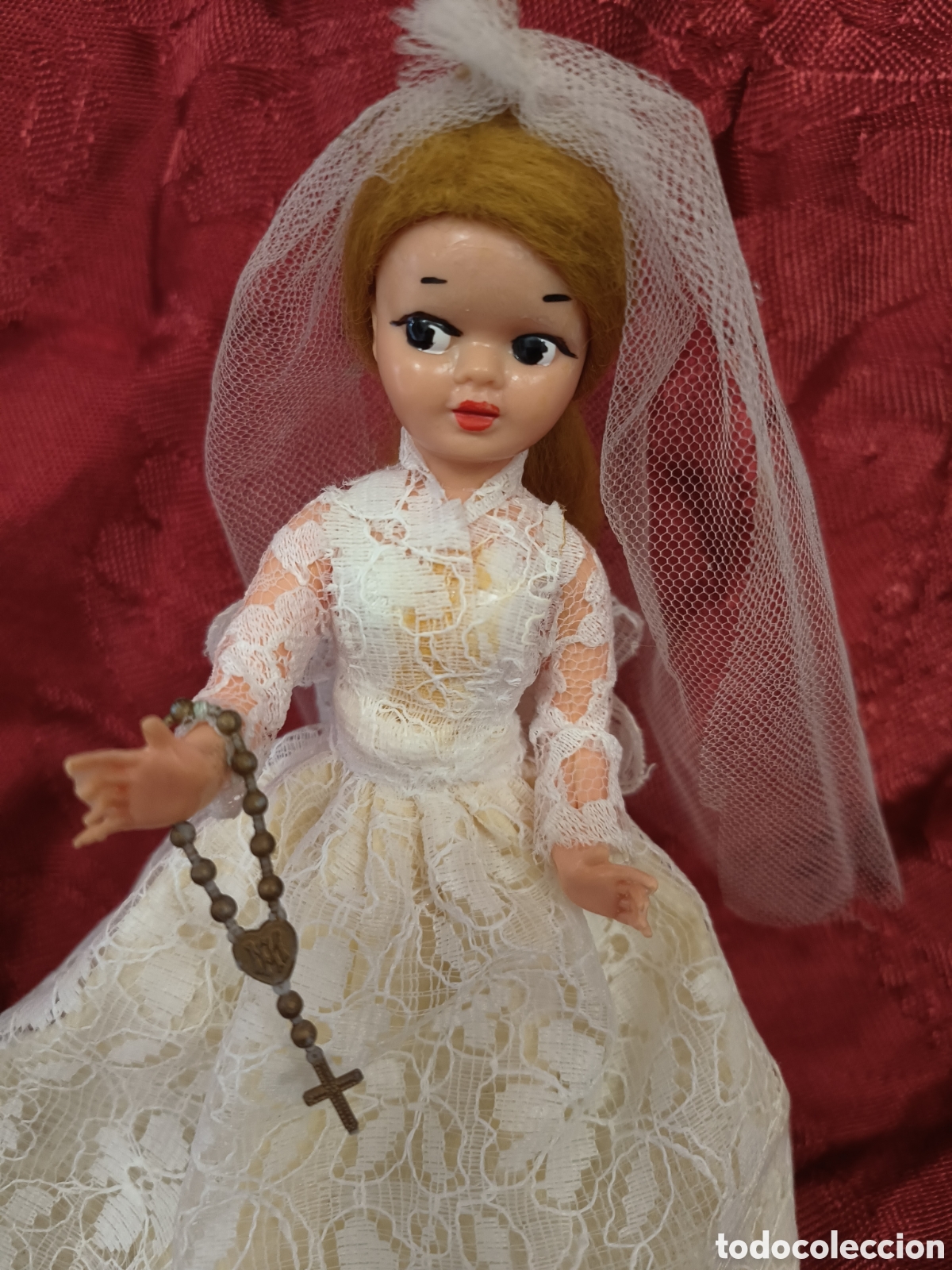 Mu&ntilde;ecas espa&ntilde;olas modernas: Mu&ntilde;eca celuloide vestida de comuni&oacute;n - Foto 4