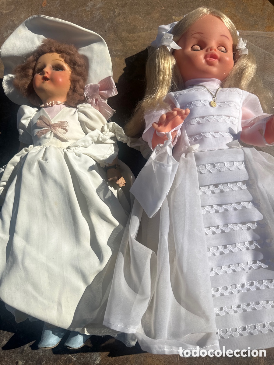 Mu&ntilde;ecas espa&ntilde;olas modernas: Lote de dos mu&ntilde;ecas antiguas - Foto 1