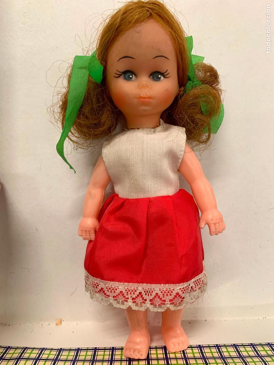 Mu&ntilde;ecas espa&ntilde;olas modernas: Antigua mu&ntilde;eca con coletas. 19cms. - Foto 1