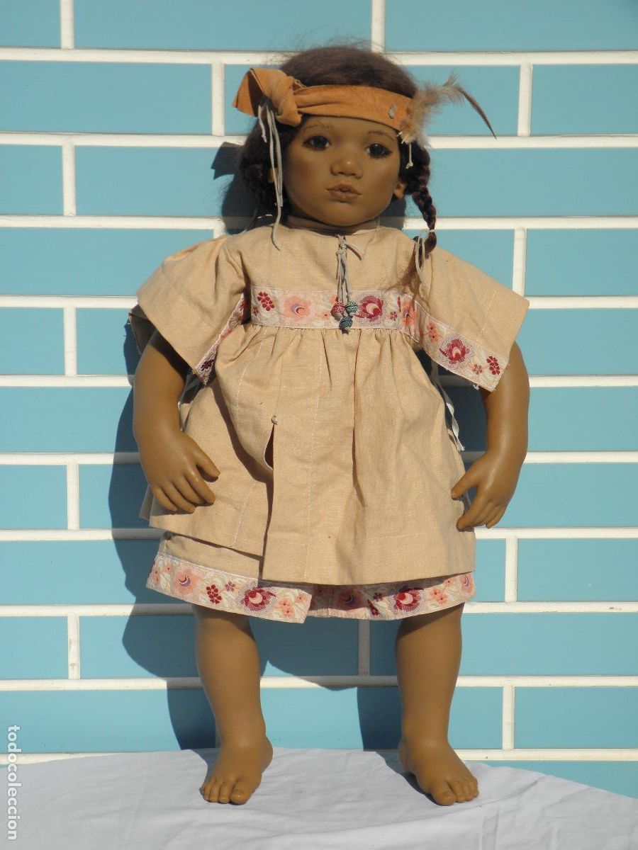 Mu&ntilde;ecas Espa&ntilde;olas Modernas: Antigua mu&ntilde;eca realista Taumi de Annete Himstedt para coleccionistas DE 65CM