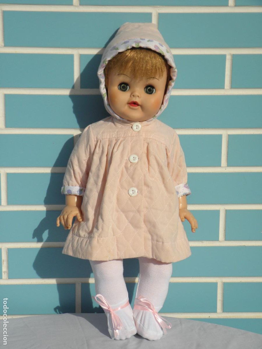 Mu&ntilde;ecas Espa&ntilde;olas Modernas: Antigua mu&ntilde;eca beb&eacute; americana grande de 50 cm