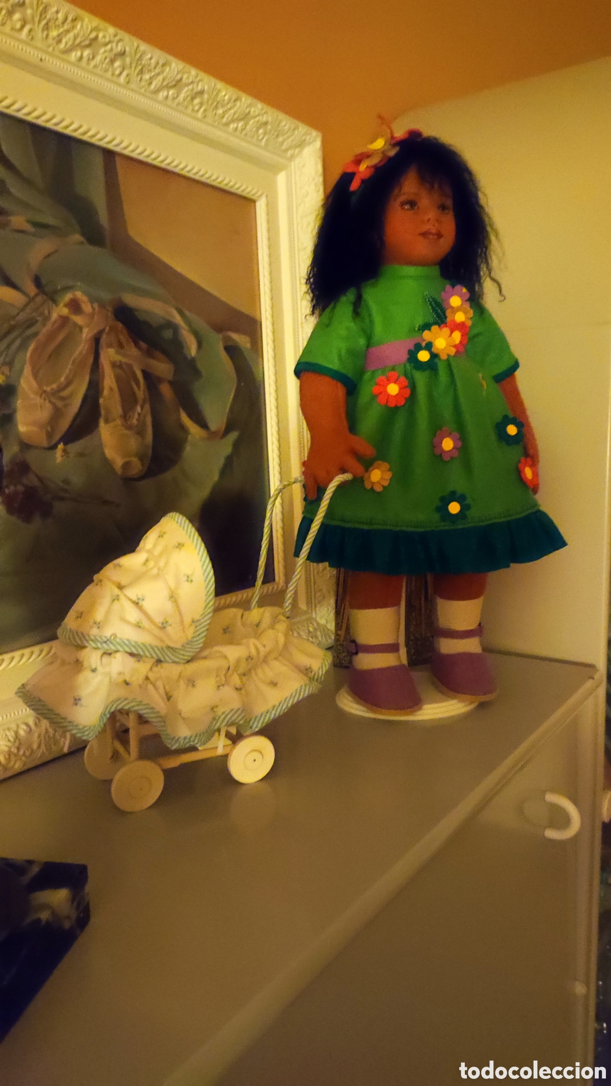 Mu&ntilde;ecas espa&ntilde;olas modernas: Mu&ntilde;eca de fieltro, mide 44cm Artesanal - Foto 5