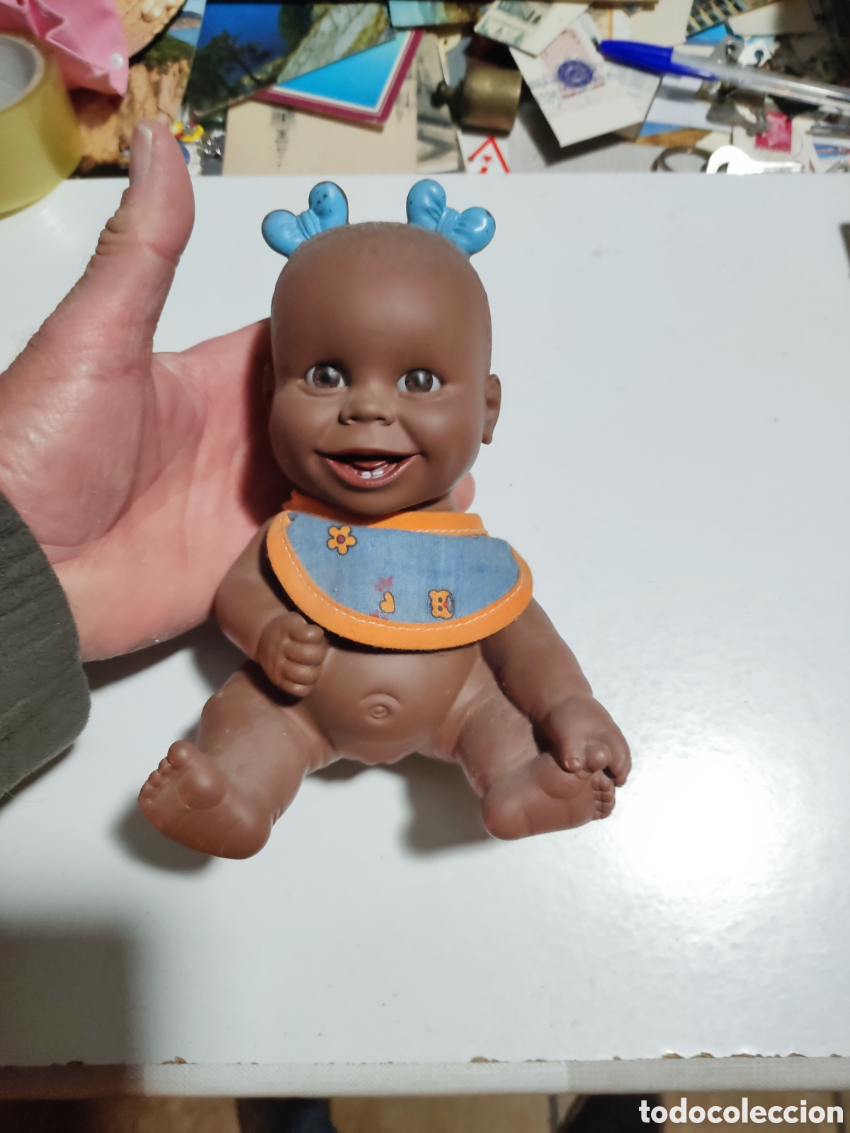 Mu&ntilde;ecas espa&ntilde;olas modernas: Mu&ntilde;eca negra ni&ntilde;a,marca iris - Foto 1
