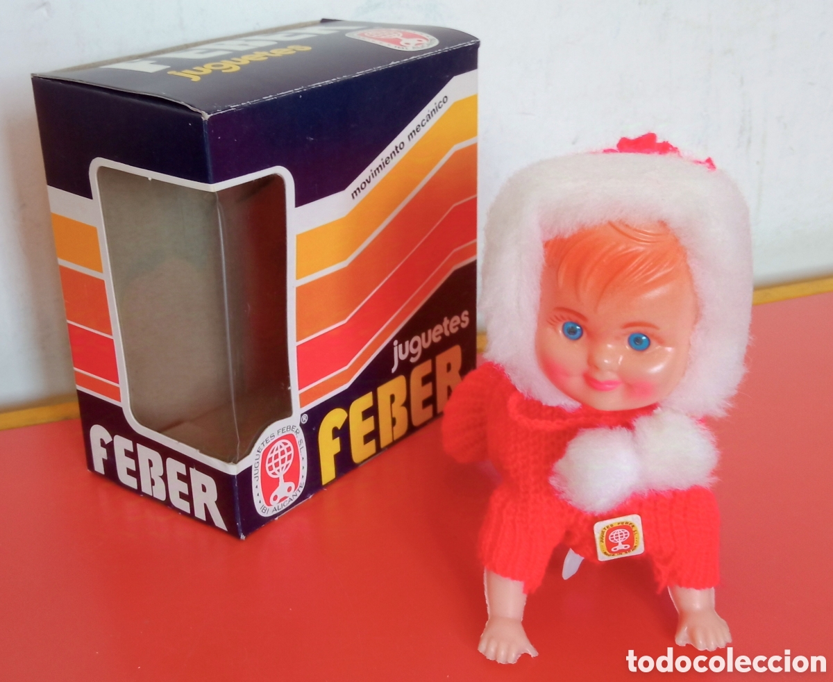 Mu&ntilde;ecas Espa&ntilde;olas Modernas: BEB&Eacute; GATEADOR A CUERDA RESORTE.FEBER 80'S.NUEVO EN CAJA.