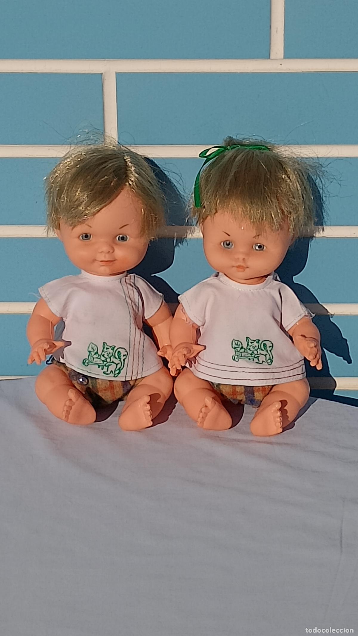 Mu&ntilde;ecas Espa&ntilde;olas Modernas: Antiguos mu&ntilde;ecos mellizos ni&ntilde;o y ni&ntilde;a