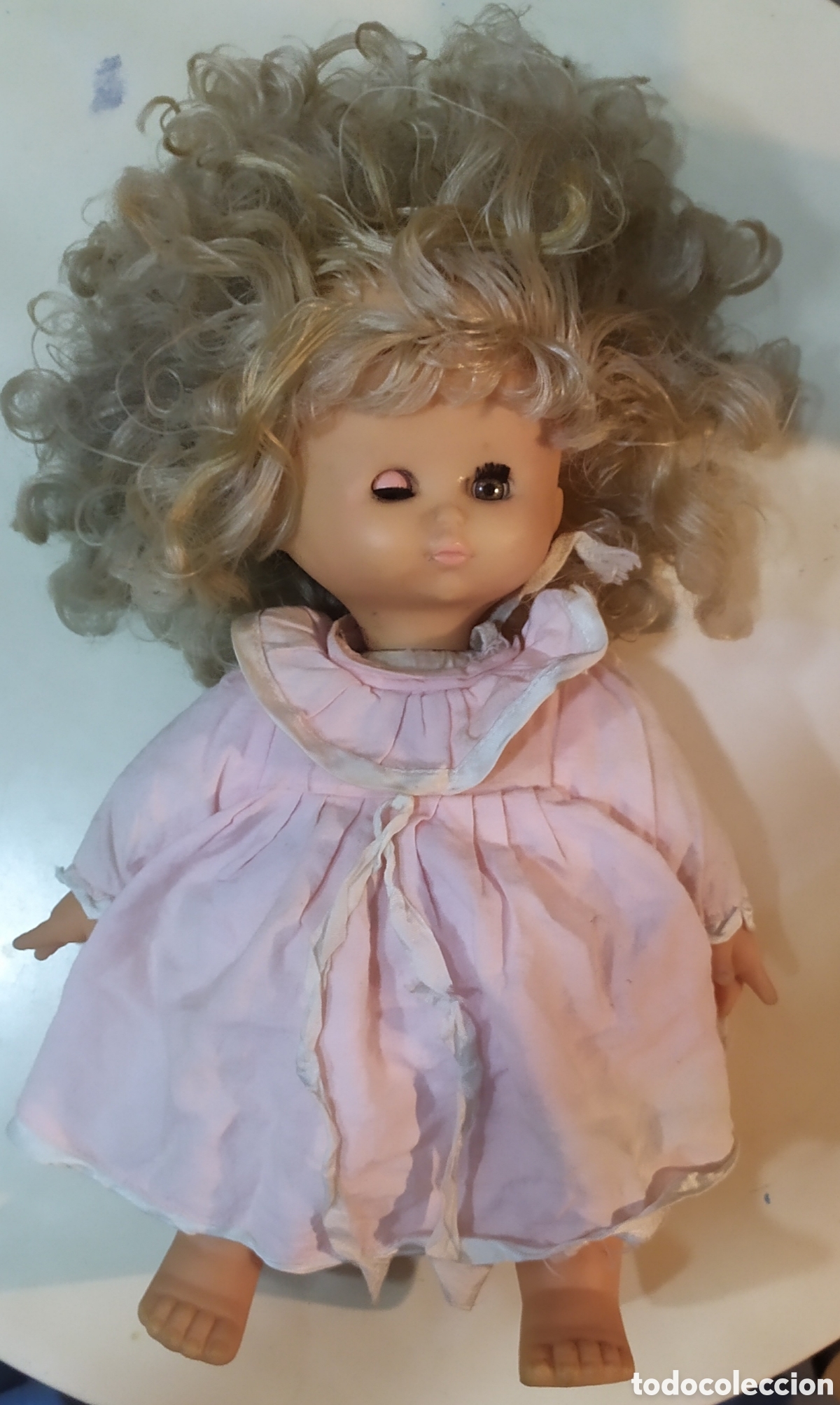 Mu&ntilde;ecas espa&ntilde;olas modernas: Mu&ntilde;eca de marca desconocida - ojos basculantes - Foto 3