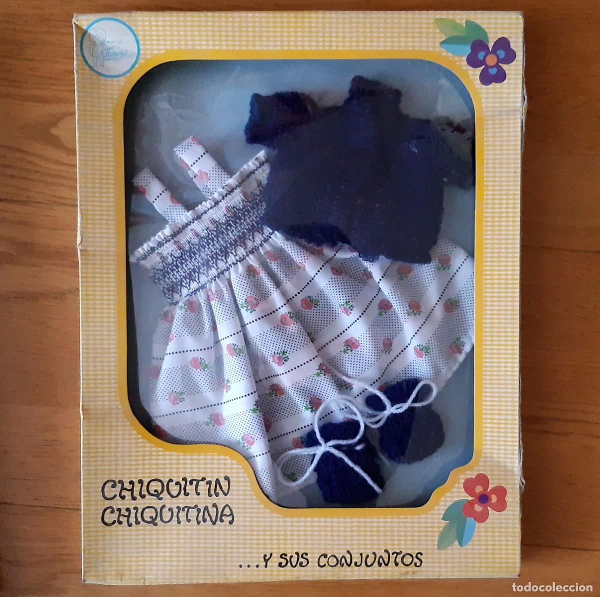 Mu&ntilde;ecas Espa&ntilde;olas Modernas: ANTIGUO CONJUNTO MU&Ntilde;ECO CHIQUITIN O CHIQUITINA, DE FAMOSA - NUEVO Y EN SU CAJA ORIGINAL