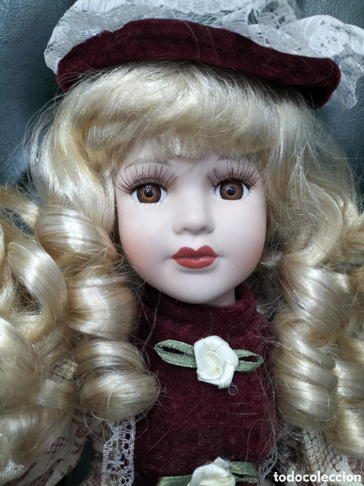Mu&ntilde;ecas espa&ntilde;olas modernas: Mu&ntilde;eca de porcelana 38cm - Foto 3