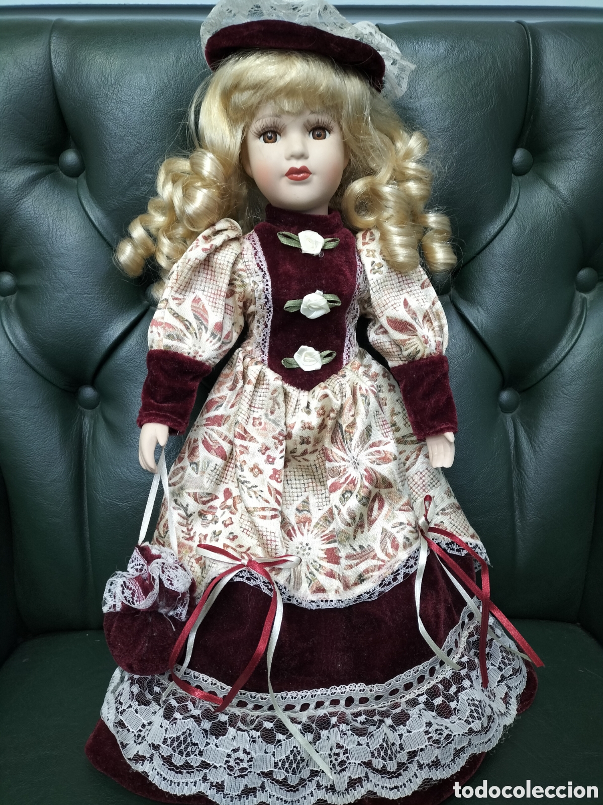 Mu&ntilde;ecas espa&ntilde;olas modernas: Mu&ntilde;eca de porcelana 38cm - Foto 1