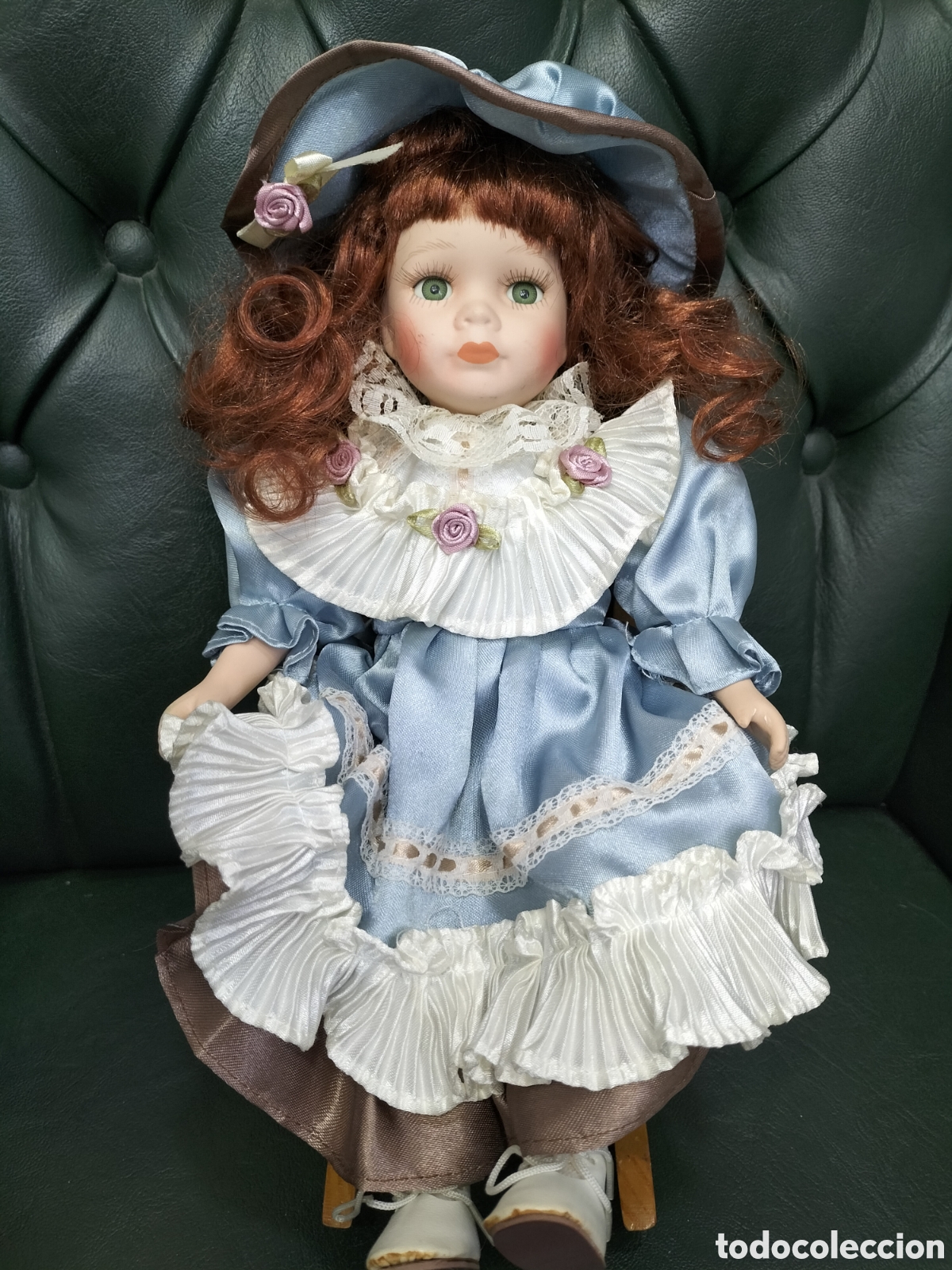 Mu&ntilde;ecas espa&ntilde;olas modernas: Mu&ntilde;eca de porcelana y silla - Foto 2
