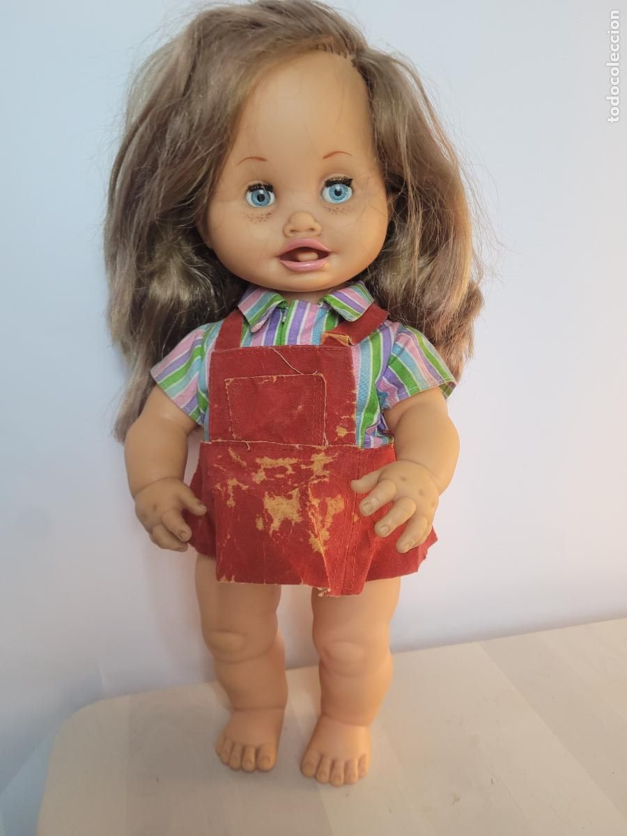 Mu&ntilde;ecas espa&ntilde;olas modernas: mu&ntilde;eca leguitas de icsa casta&ntilde;a version roja - Foto 1