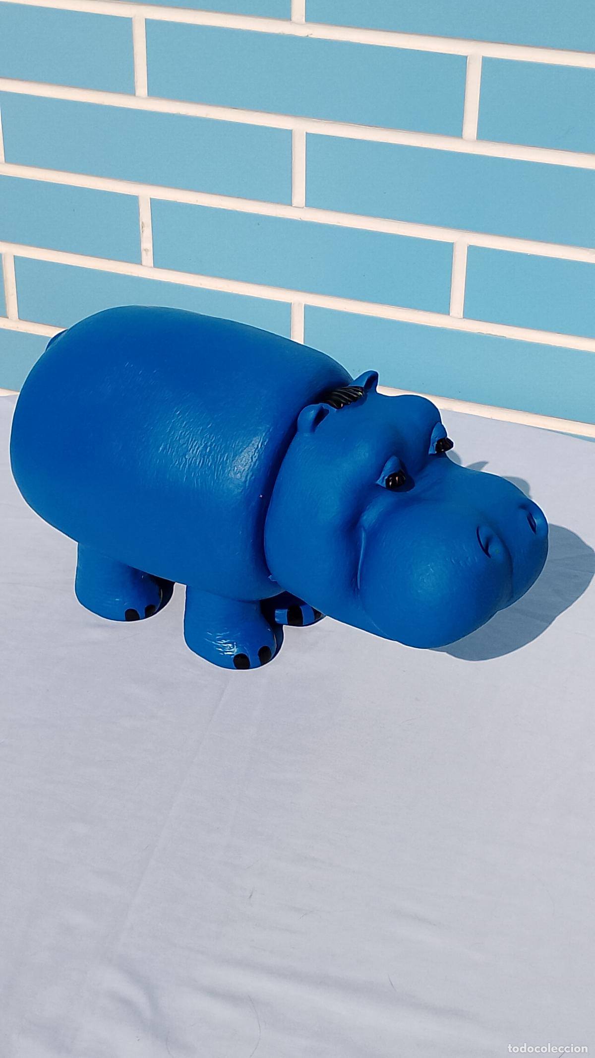 Mu&ntilde;ecas Espa&ntilde;olas Modernas: Antiguo mu&ntilde;eco juguete de goma Hipop&oacute;tamo Pipo de pa&ntilde;ales Ausonia