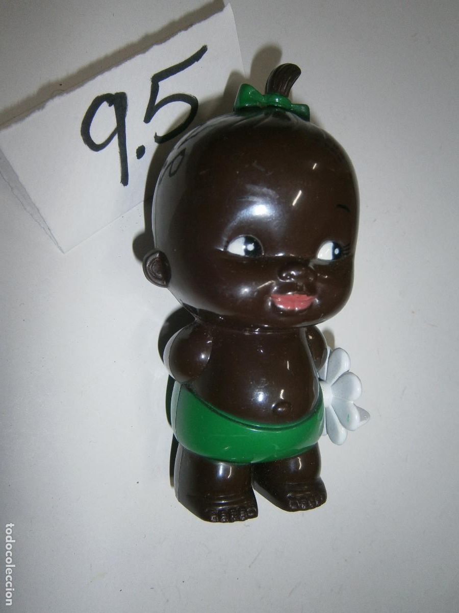 Mu&ntilde;ecas espa&ntilde;olas modernas: ANTIGUO BEBE NEGRITO A CUERDA - Foto 1