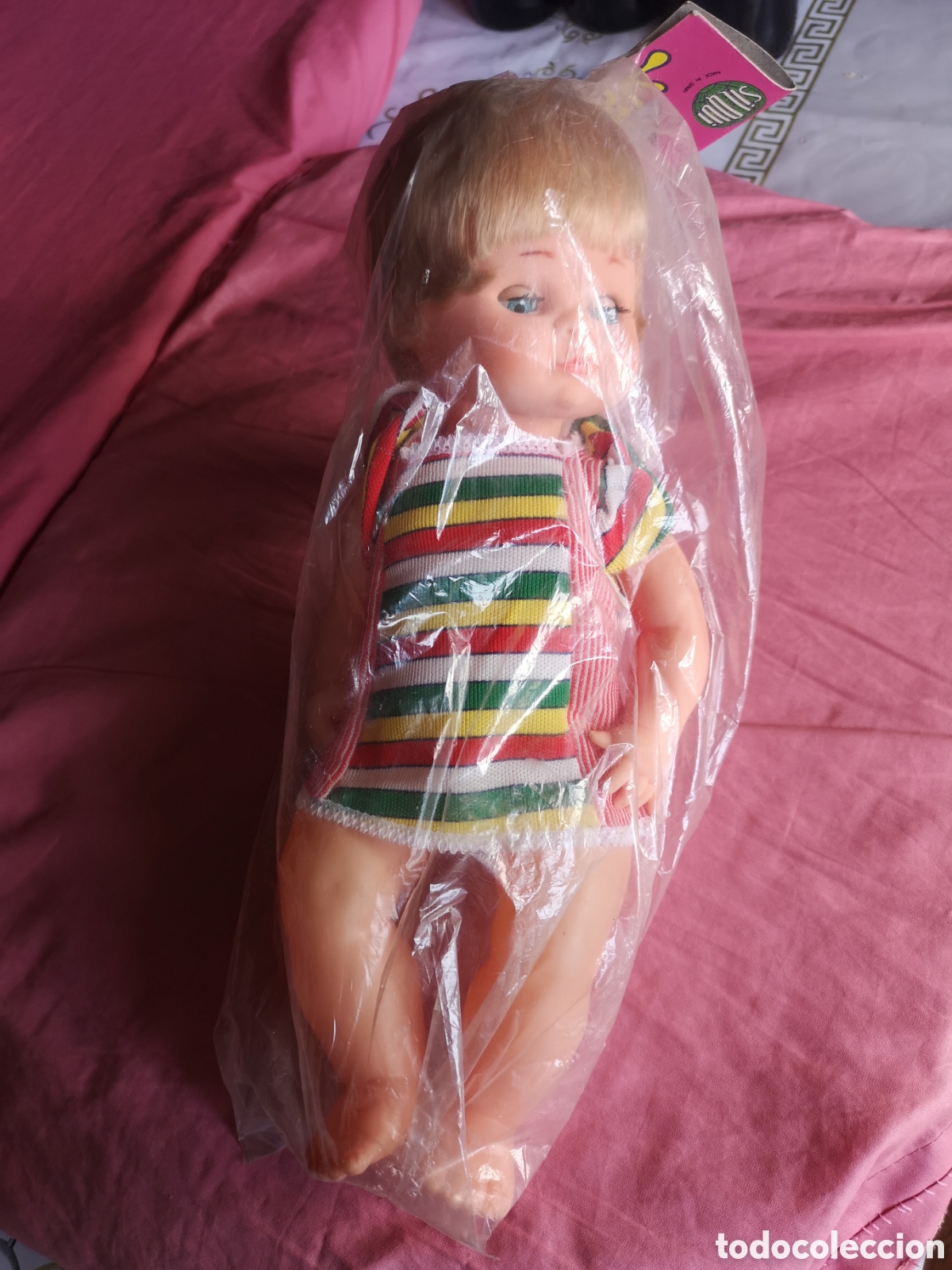 Bonecas Espanholas Modernas: Mu&ntilde;eco Yasmin blanco de 35 cm. Abre y cierra los ojos. NUEVO. SIN ABRIR. Silqui a&ntilde;os 70.