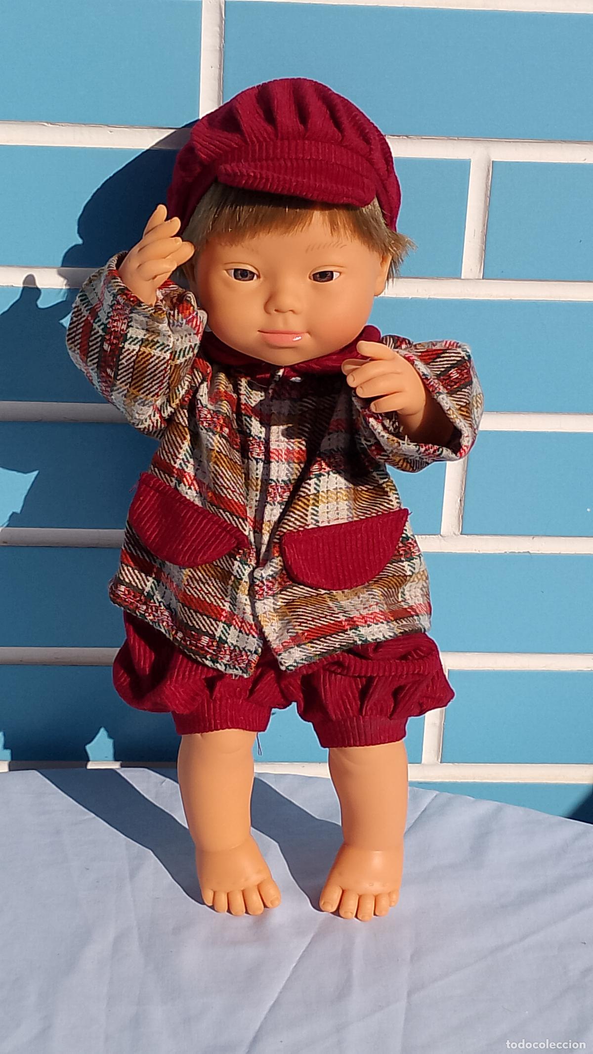 Mu&ntilde;ecas Espa&ntilde;olas Modernas: Antiguo mu&ntilde;eco beb&eacute; Miniland con s&iacute;ndrome de down, sexado ni&ntilde;o