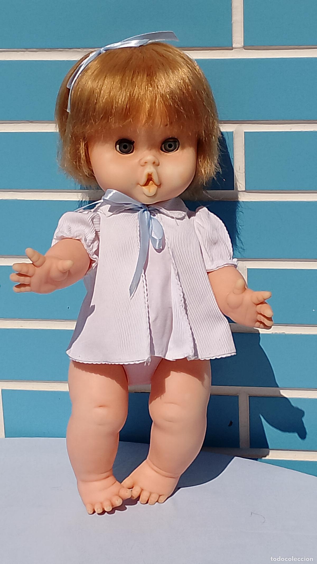 Poup&eacute;es Espagnoles Modernes: Antigua mu&ntilde;eca Siriki de b.b. a&ntilde;os 60 con decoloraciones y alguna manchita