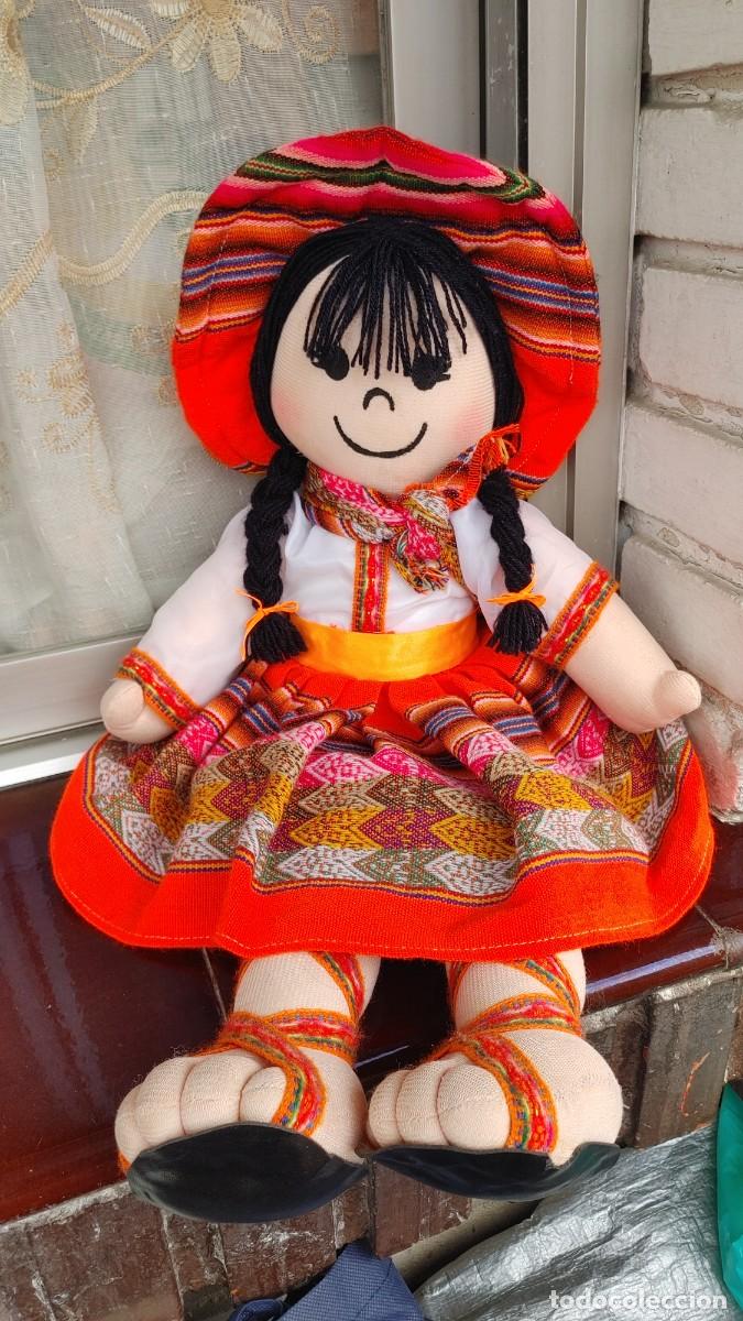 Mu&ntilde;ecas espa&ntilde;olas modernas: mu&ntilde;eca peruana artesanal,mide 55 ctm - Foto 1
